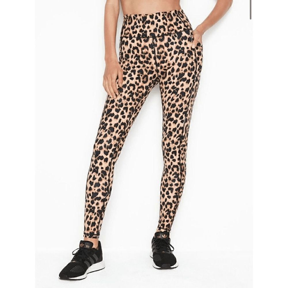 Victoria Secret Incredible Essential Legging Leopard Print 7/8 Length Size 14 - Picture 5 of 5